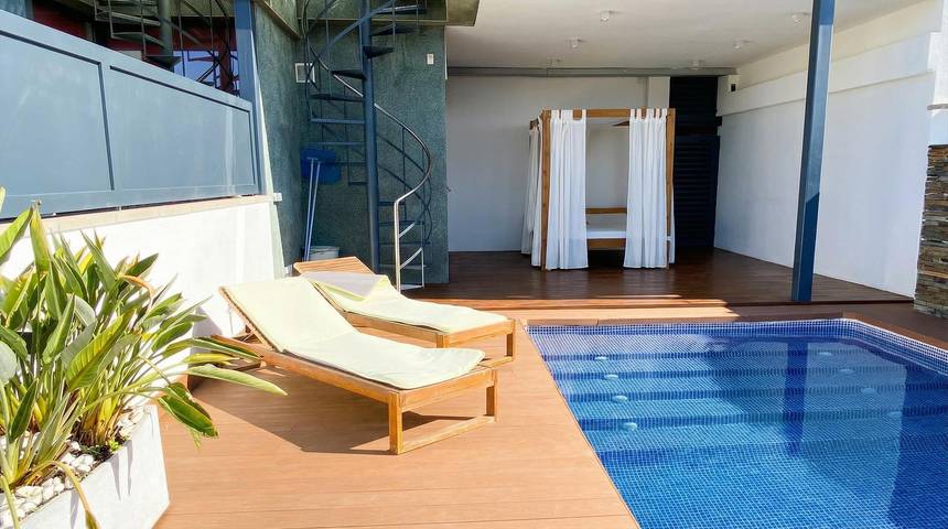 Casa rural para 9 personas, con vistas al mar y piscina, Se admiten mascotas en Garraf - 4