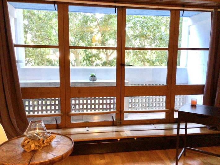 Appartement de vacances pour 4 personnes, avec Balcon et Terrasse ainsi que Jardin et Bassin pour enfant