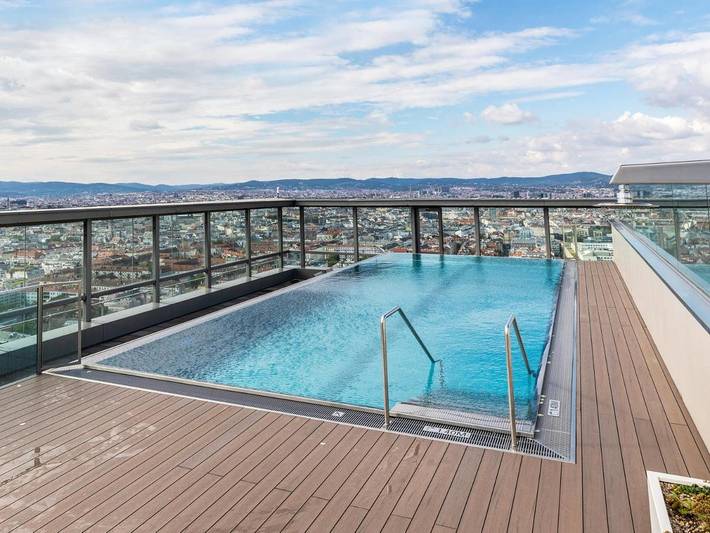 Ferienwohnung für 4 Personen, mit Garten und Pool sowie Ausblick und Seeblick in Wien - 2