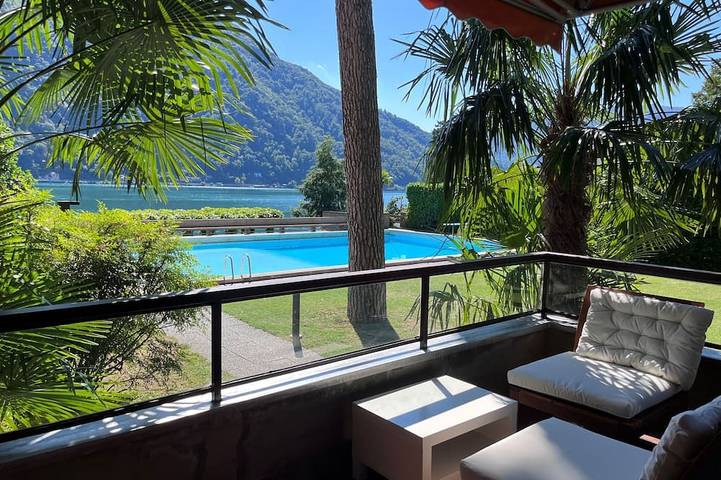 Gîte pour 6 personnes, avec jardin ainsi que sauna et piscine dans Riva San Vitale