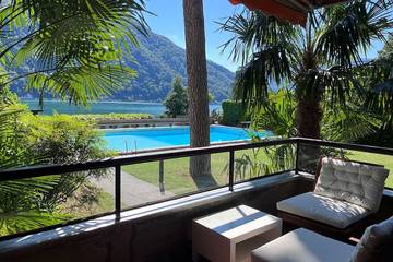 Gîte pour 6 personnes, avec sauna ainsi que jardin et piscine dans Riva San Vitale