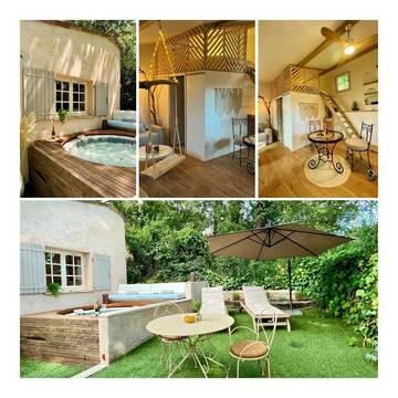 Location de vacances pour 4 personnes, avec jardin ainsi que jacuzzi et terrasse à Mouans-Sartoux