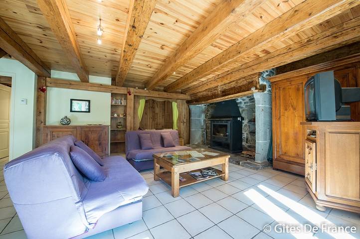 Gîte pour 8 personnes, avec terrasse ainsi que vue et jardin à Picherande - 4