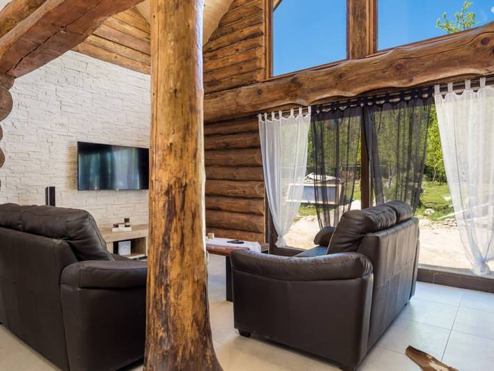 Ferienhaus für 5 Personen, mit Balkon und Terrasse sowie Garten