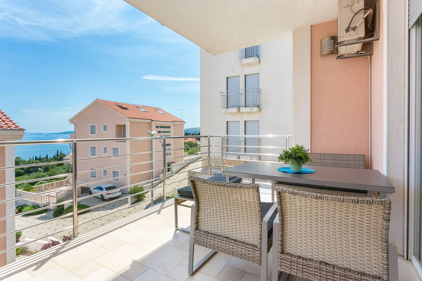 Entire apartment, One bedroom apartment with terrace and sea view Seget Donji, Trogir A-21374-a in Seget Vranjica, Split-Dalmatia