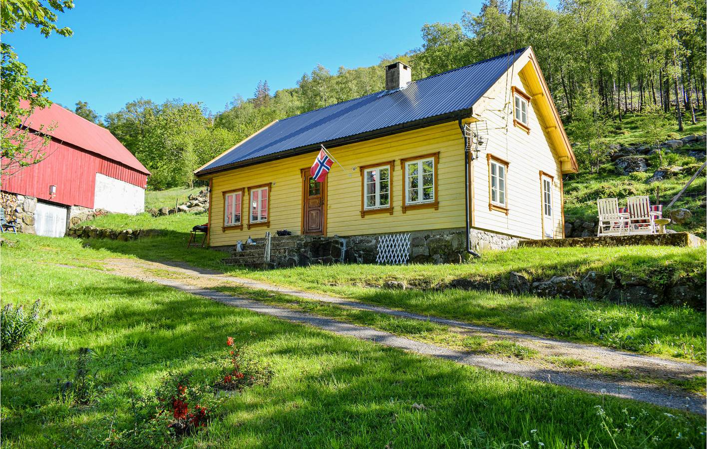 Ferienhaus für 6 Personen mit Garten in Farsund