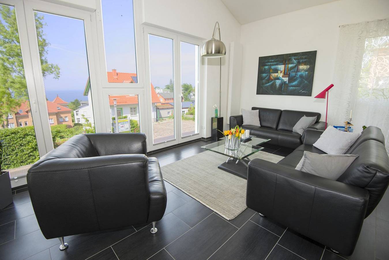 Ganze Wohnung, Schöner Meerblick von der Dachterrasse - Haus Ostseeblick 1 Fewo Mee(h)rblick in Lohme, Nationalpark Jasmund