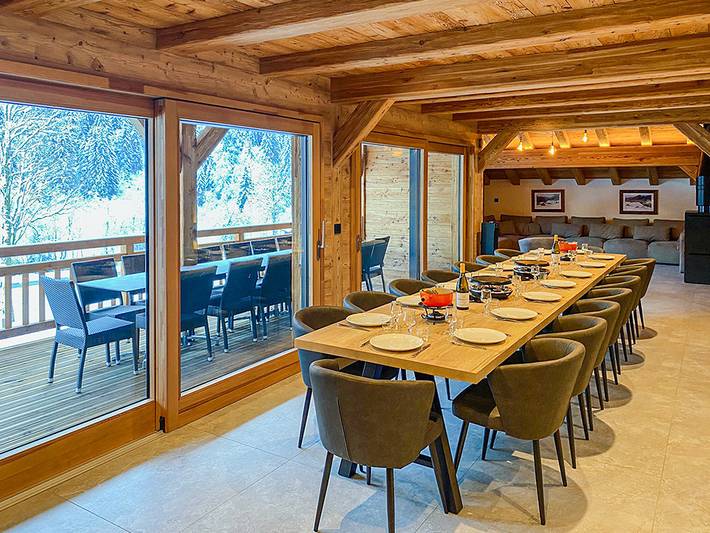 Chalet für 15 Personen, mit Sauna und Terrasse sowie Garten und Ausblick in Châtel - 3