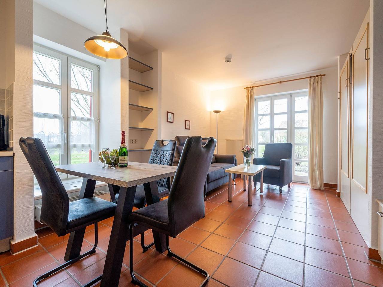 Appartement entier, Budget 1-Raum Appartement mit Terrasse in Kreptitz, Dranske