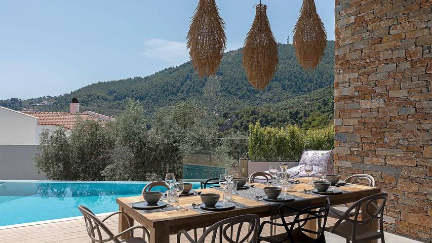 Villa pour 10 personnes, avec piscine ainsi que jardin et vue sur l’océan dans Skiathos - 4