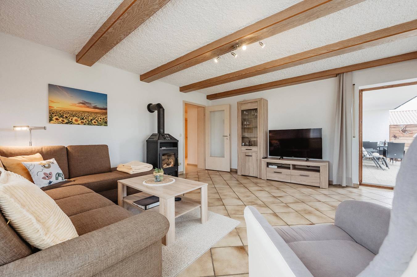 Ferienhaus zur Weinlaube - Ferienwohnung Sonnenblume (85qm) im Eg mit überdachter Terrasse und herrlichem Ausblick! in Thurmansbang, Ostbayern
