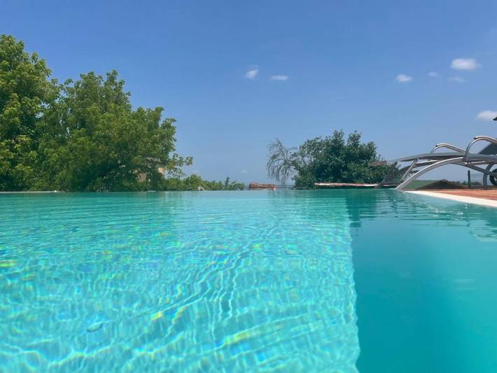 Ferienwohnung für 7 Personen, mit Terrasse und Pool sowie Ausblick, mit Haustier - 1