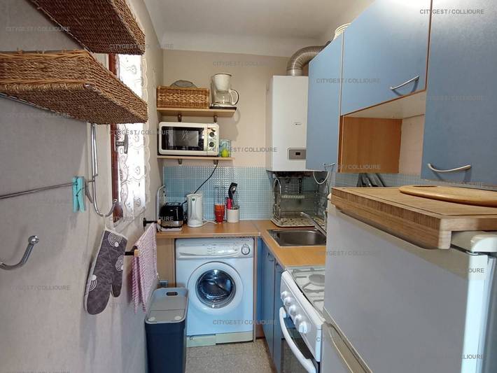 Ganze Wohnung, F2 Kabinenwohnung 300m vom Strand mit Privatparkplatz in La Côte Vermeille, Collioure