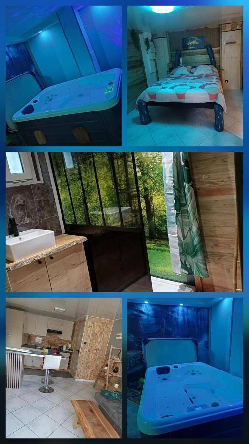 Location de vacances pour 2 personnes, avec Jacuzzi et Terrasse ainsi que Jardin et Sauna à Tilques