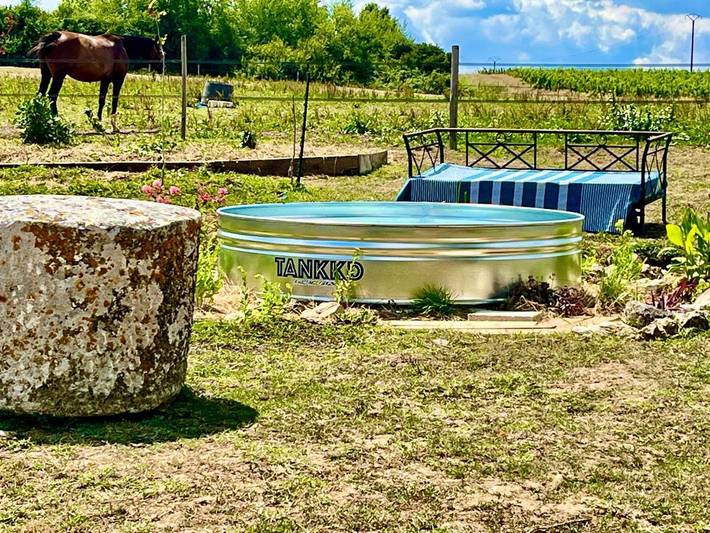 Location de vacances pour 8 personnes, avec piscine et terrasse ainsi que vue et jardin à Vélines - 2