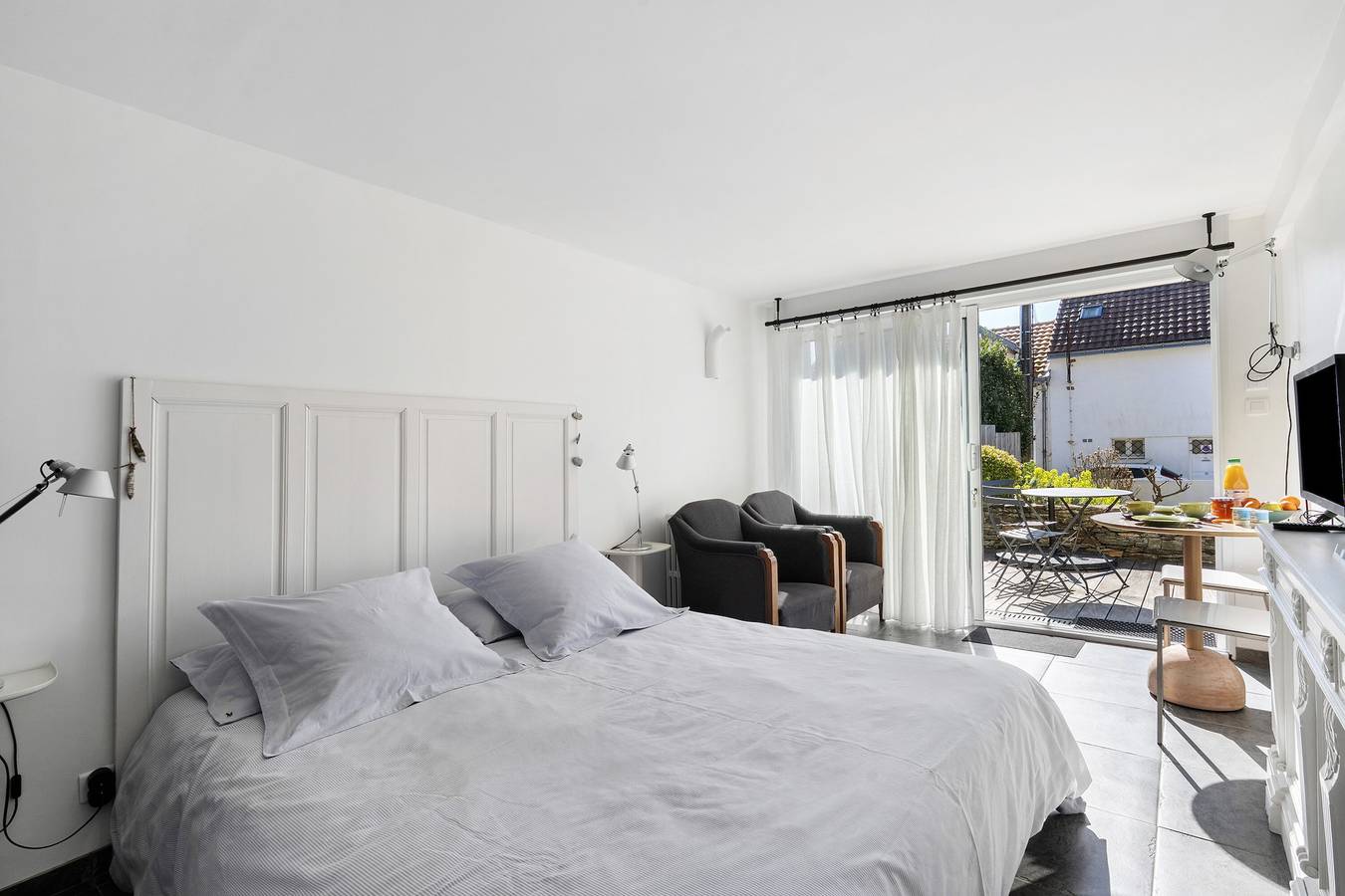 Gästezimmer „toi et moi“ – Zimmer mit Meerblick und privater Terrasse in Pornic, Côte de Jade