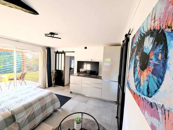 Location de vacances pour 2 personnes, avec Terrasse ainsi que Jardin et Vue dans Barcugnan