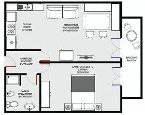 Gîte pour 4 personnes, avec Balcon à Molina di Ledro - 2