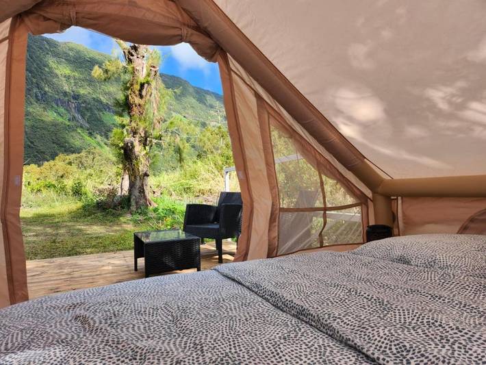 Tente pour 2 personnes, avec jardin ainsi que vue et terrasse sur l' Île de la Réunion - 4