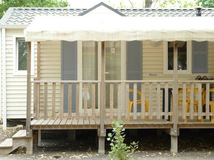 Flower Camping Le Rochelongue - Mobilheim 6 personen - Mobilheim Confort 28m² - 3 Schlafzimmer + Tv + Klimaanlage 6 Pers. in Cap d'Agde, Agde