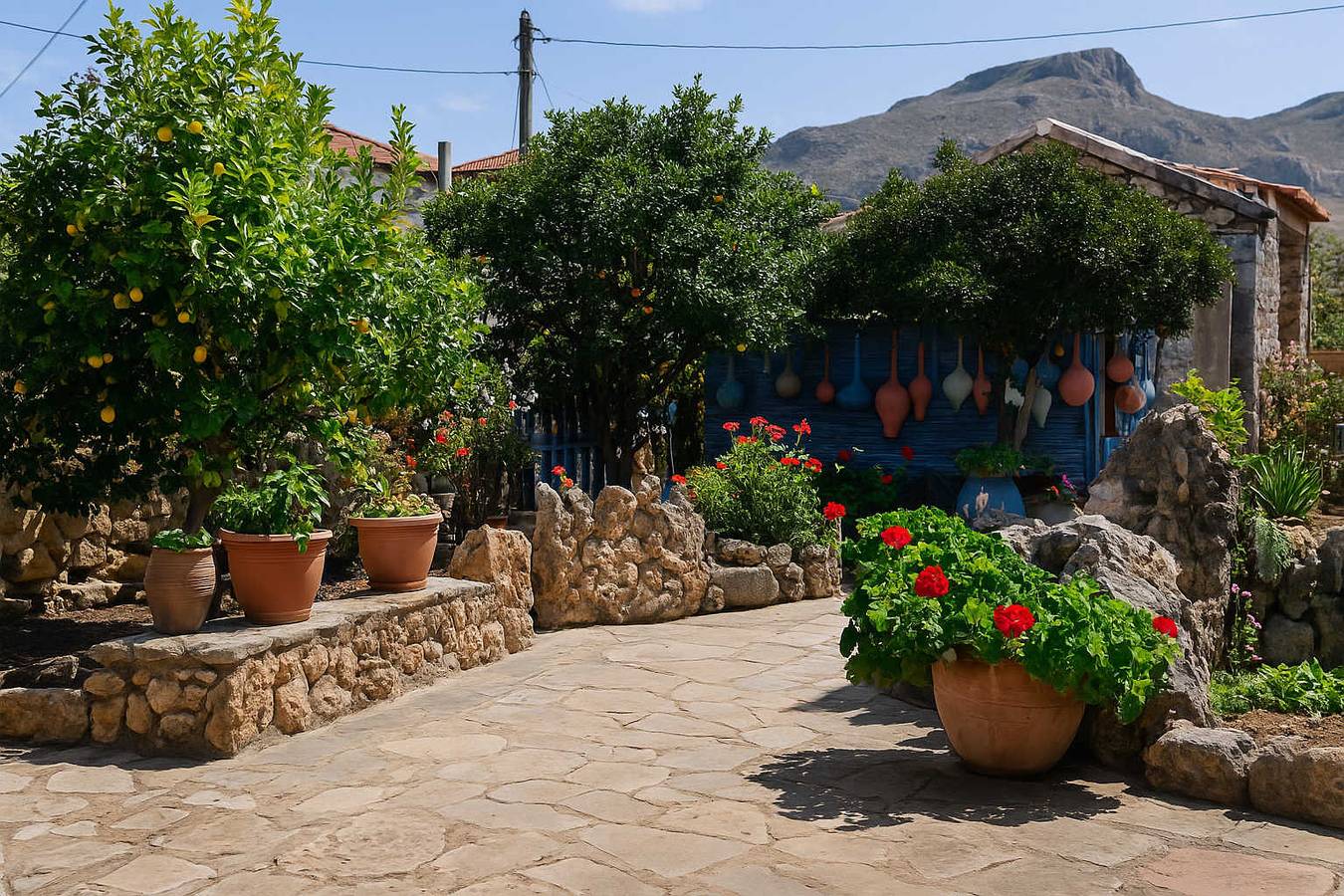 Appartement entier, Appartement de vacances pour 3 personnes avec balcon/terrasse in Archángelos, Rhodes