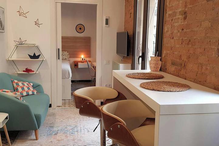 Apartamento para 2 personas, con balcón en La Barceloneta