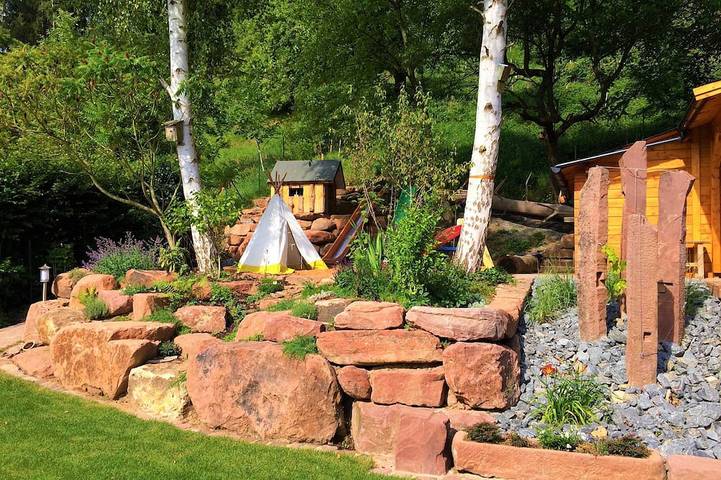 Hütte für 8 Personen, mit Garten und Sauna sowie Whirlpool und Terrasse im Odenwald - 4