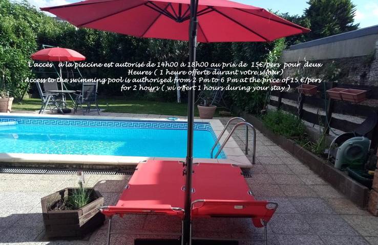Gîte pour 2 personnes, avec Piscine à Boussu