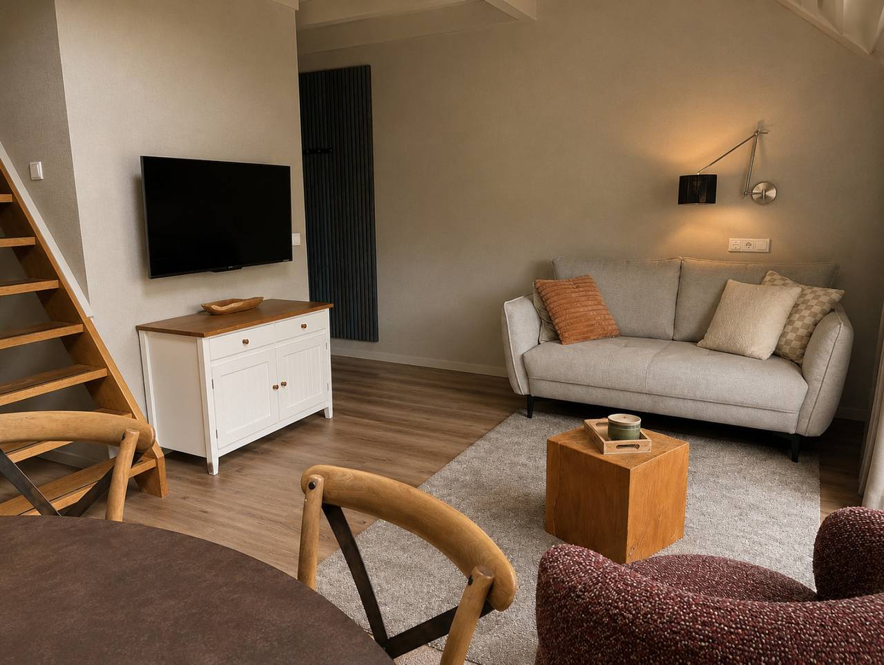 Appartement voor 4 personen aan de achterzijde van een sfeervolle boerderij in Havelte in Regio Zwolle