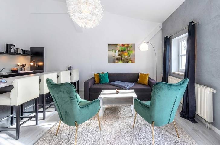 Ferienwohnung für 4 Personen, mit Balkon und Sauna sowie Seeblick