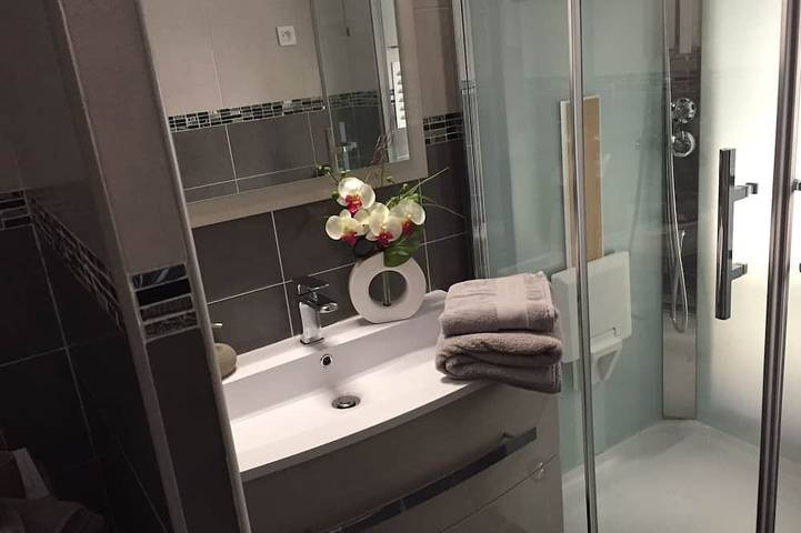 Apartamento entero, En el corazón de la barbilla y los pies en el agua. in Menton, Costa mediterránea (Francia)