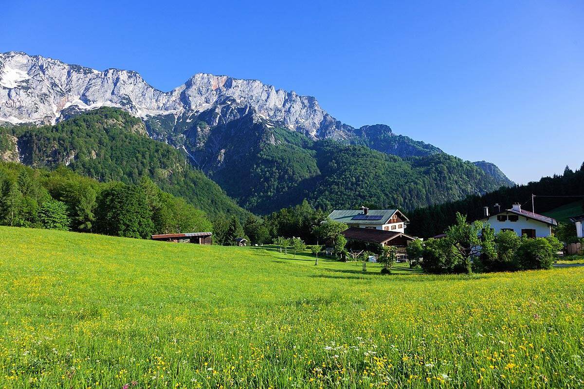 Ganze Ferienwohnung, Berghof Lippenlehen - Ferienwohnung 1 für 2-5 Personen in Marktschellenberg, Berchtesgadener Alpen