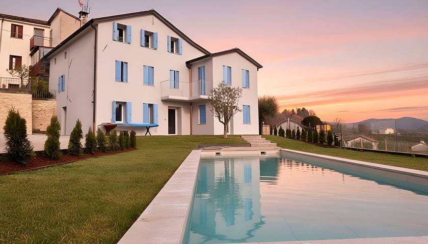 Villa pour 18 personnes, avec jardin et balcon ainsi que piscine et sauna, animaux acceptés dans Dolomites