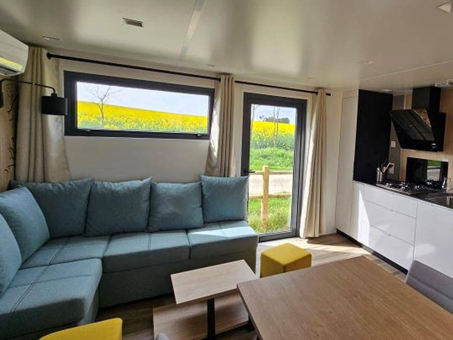 Camping Domaine de Kervallon - Mobilhome 6 personas - Elegance 40m² (3 habitaciones - 2 baños - Aire acondicionado) 27m² terraza - Nuevo para 2024 in Caro (desambiguación), Región de Vannes