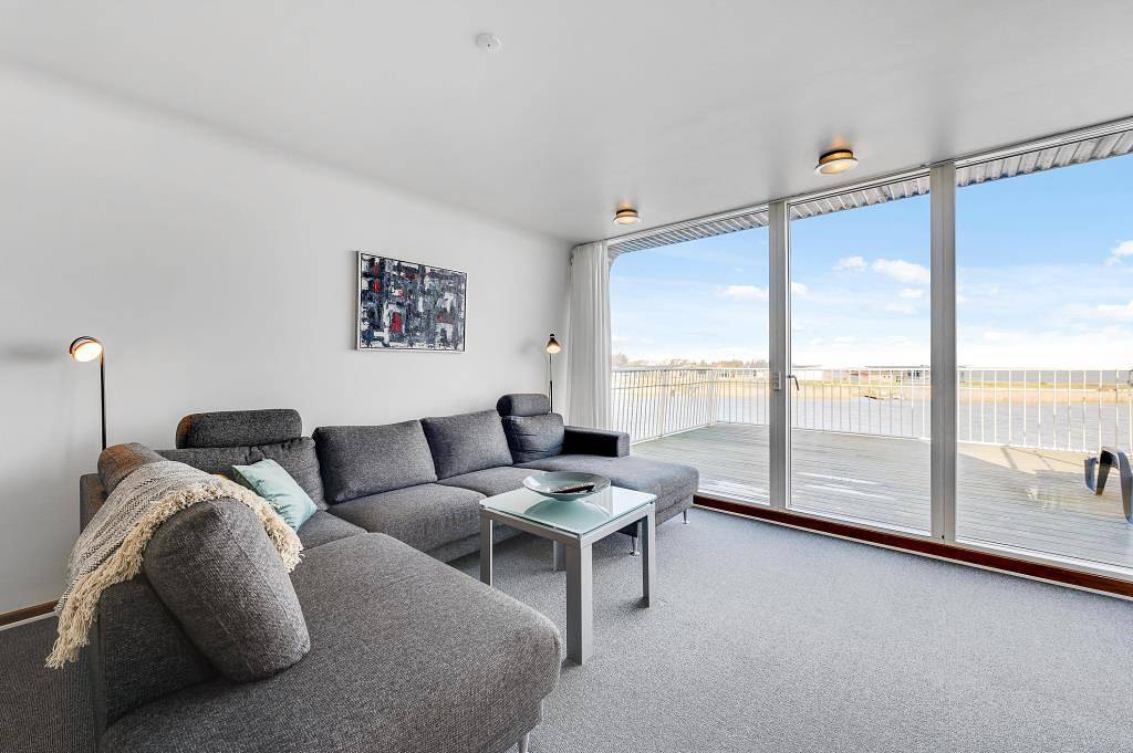 Hausboot mit wunderbarer Aussicht auf den Fjord in Hvide Sande, Holmsland Klit