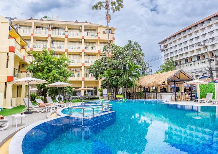 Bungalow für 2 Personen, mit Ausblick und Pool sowie Garten in Pattaya