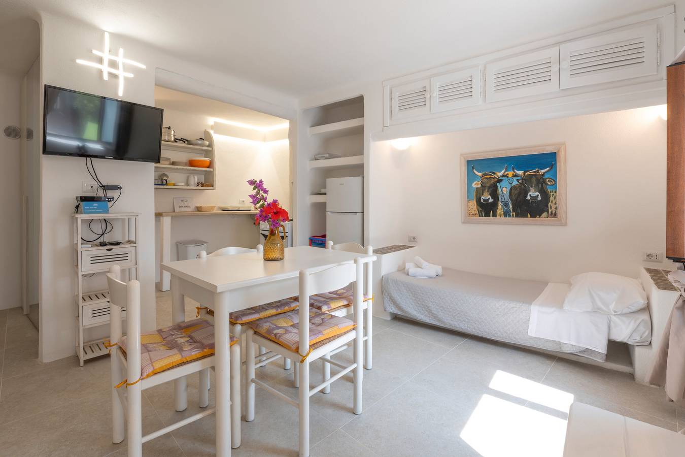 Monolocale intero, Appartamento di vacanza vicino alla spiaggia con aria condizionata e terrazza in Palau (Sardegna), Gallura