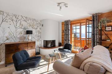 Gîte pour 4 personnes, avec vue et balcon dans Chesières