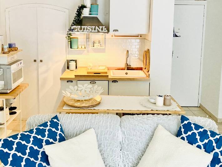 Gîte pour 4 personnes, avec terrasse dans Plage Du Borrigo Menton - 4