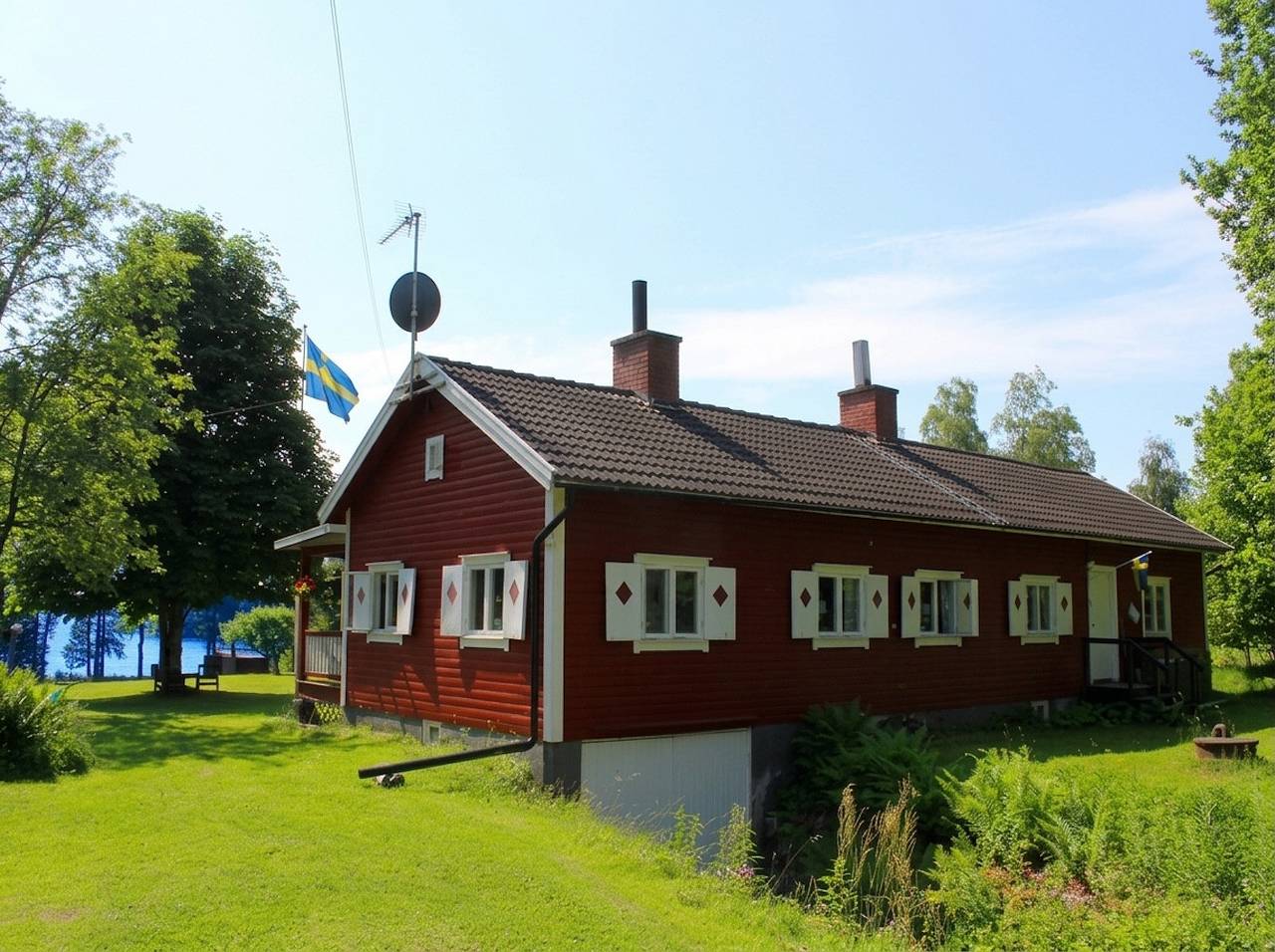 Hus för 8 Personer, med sjöutsikt samt bastu och trädgård, med husdjur
