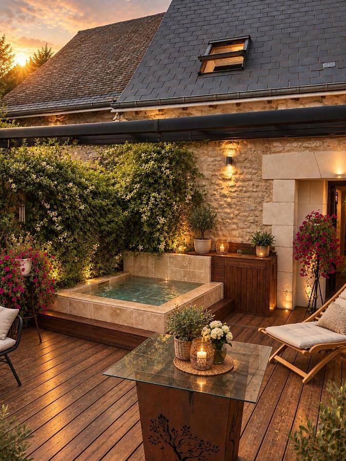 Location de vacances pour 18 personnes, avec Balcon et Jacuzzi ainsi que Terrasse et Jardin dans Villampuy