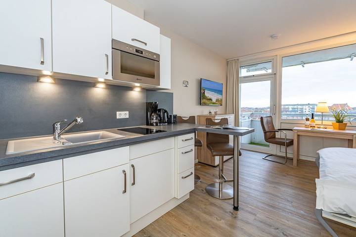 Ganze Wohnung, Stadt- und strandnahe 1-Zimmer-Ferienwohnung mit Balkon in Westerland, Sylt (Gemeinde)