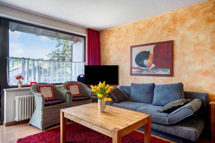 Studio entier, Appartement 'Bergrose' avec ticket remontées Hörnerdörfer inclus, piscine & sauna in Obermaiselstein, Souabe (Bavière)