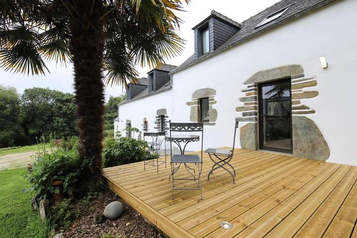 Chambre d’hôte pour 3 personnes, avec Terrasse ainsi que Jardin et Vue