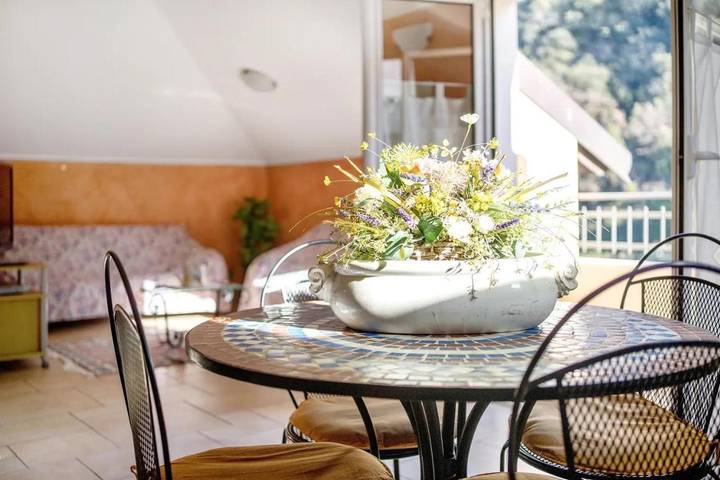 Appartement de vacances pour 4 personnes, avec Balcon ainsi que Terrasse et Vue
