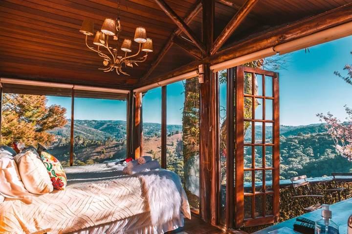 Lodge für 2 Personen, mit Sauna und Ausblick sowie Pool und Garten - 1