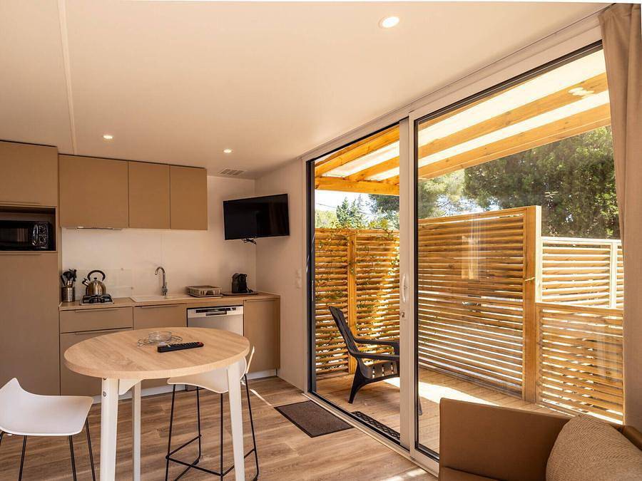 Camping Lou Souleï - Mobilheim 8 personen - Mobilheim | Ultimate | 3 Zi. | 6/8 Pers. | Hochterrasse | Klimaanlage | Tv in Carry-le-Rouet, Istres und Umgebung