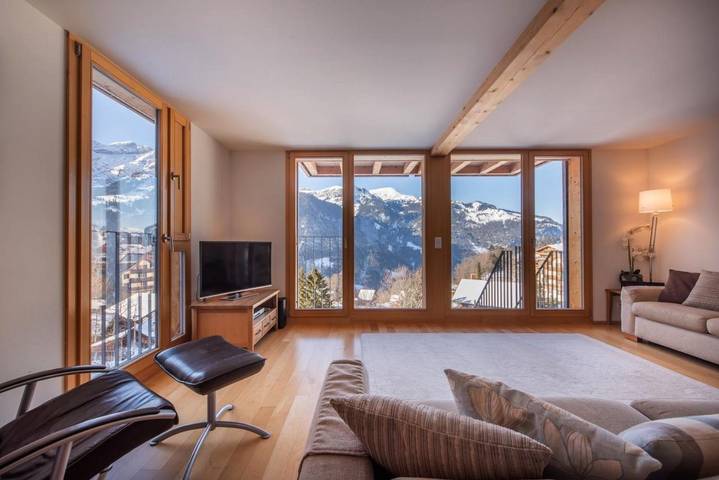 Ferienwohnung für 7 Personen, mit Terrasse und Ausblick im Berner Oberland
