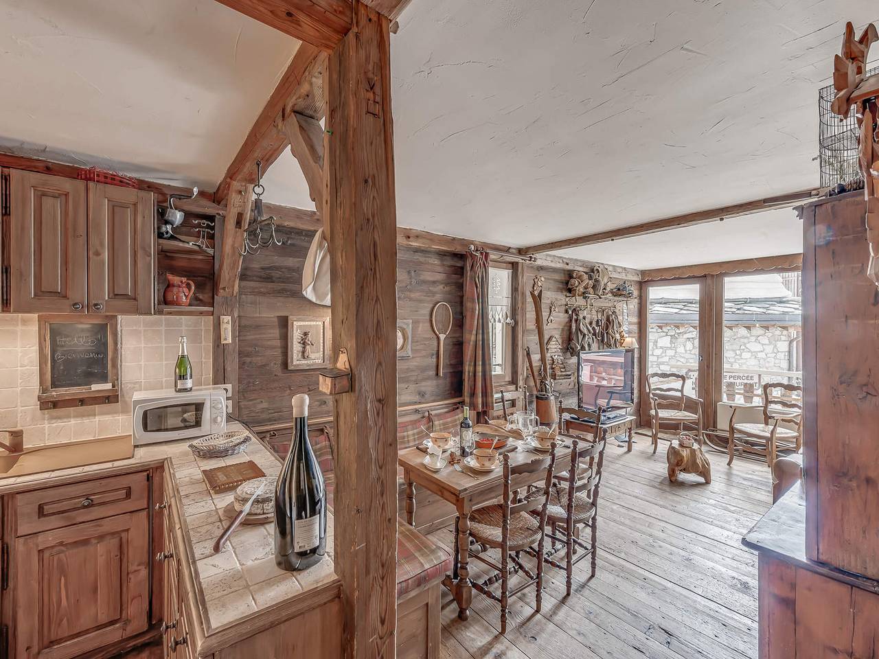 Geheel appartement, Tignes - 3 rooms, sauna, mountain style in Tignes, Massif de la Vanoise