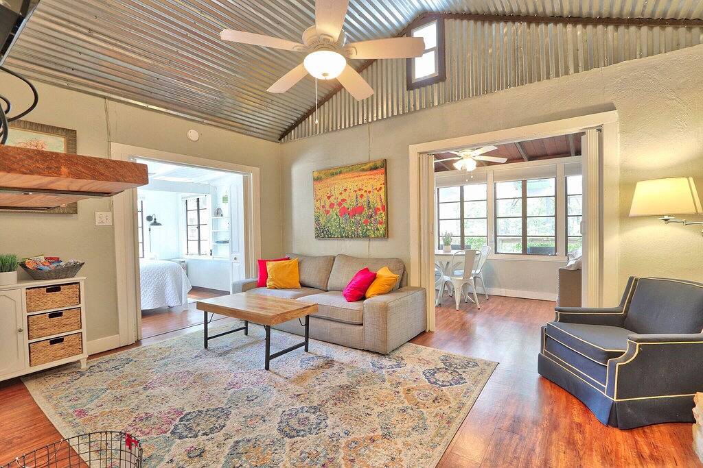 The Getaway on the Creek with Bright Pops of Color! in Hays County